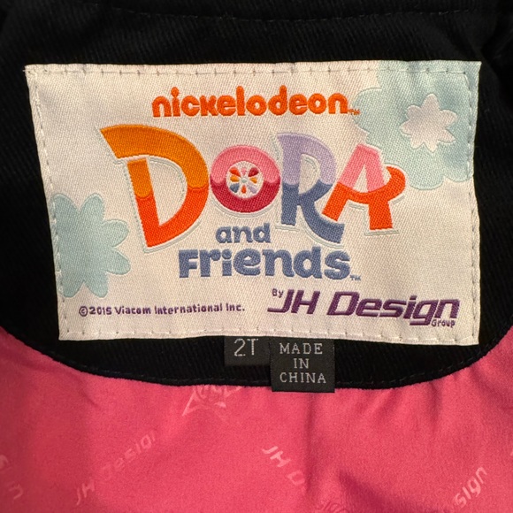 NICKELODEON DORA and Friends JH Design Embroidered Racing Jacket Girl 2T - Picture 6 of 8